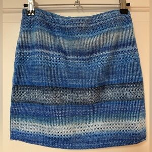 SHEIN Blue Gradient Knitted Mini Skirt Size S